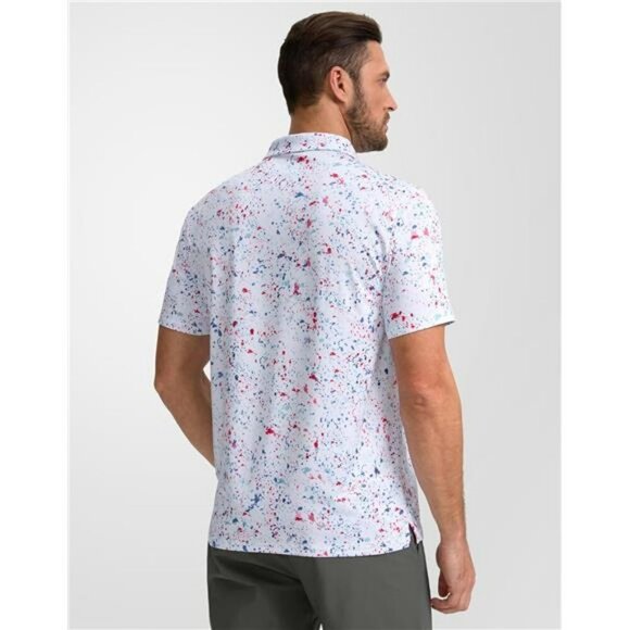 Mens Golf Polo Shirt Dry Fit Moisture Wicking Short Sleeve Collared Top - Picture 3 of 7